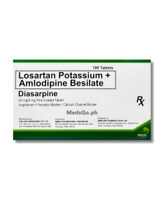 DIASARPINE Amlodipine Besilate / Losartan Potassium 50mg / 5mg Film-Coated Tablet 1's