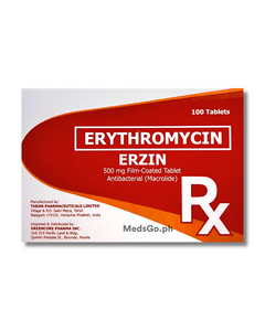 ERZIN Erythromycin Stearate 500mg Film-Coated Tablet 1's