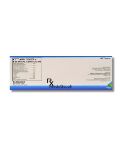 ESSELOGUE Ketoanalogues / Essential Amino Acids Film-Coated Tablet 1's, Dosage Strength: 101 mg / 86 mg / 68 mg / 67 mg / 59 mg / 105 mg / 53 mg / 38 mg / 30 mg / 23 mg, Drug Packaging: Film-Coated Tablet 1's