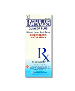 GUIACOF PLUS Guaifenesin / Salbutamol 50mg / 1mg per 5mL Syrup 60mL Orange