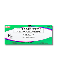 HAMBUTOL Ethambutol Hydrochloride 400mg Tablet 1's, Dosage Strength: 400 mg, Drug Packaging: Tablet 1's