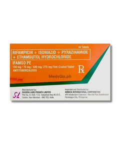 IFAMSO PE Rifampicin / Isoniazid / Pyrazinamide / Ethambutol Hydrochloride 150mg / 75mg / 400mg / 275mg Film-Coated Tablet 1's