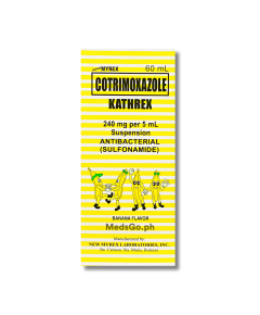Image of KATHREX COTRIMOXAZOLE (SULFAMETHOXAZOLE / TRIMETHOPRIM) 240 MG / 5 ML (200MG / 40MG PER 5ML) SUSPENSION 60ML BANANA