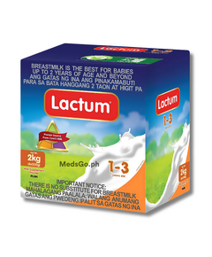 Image of LACTUM 1-3 YEARS OLD MILK PLAIN 2KG (4X500G)