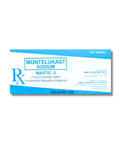 MASTIC-5 Montelukast Sodium 5mg Chewable Tablet 1's