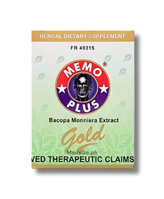 MEMO PLUS GOLD Bacopa Monniera Extract 125mg Capsule 1's, Dosage Strength: 125mg, Drug Packaging: Capsule 1's