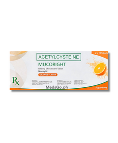 Image of MUCORIGHT ACETYLCYSTEINE 600MG - 1 EFFERVESCENT TABLET