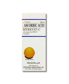 MYREVIT-C Ascorbic Acid 100mg / 5mL Syrup 120mL Orange, Dosage Strength: 100 mg / 5 ml, Drug Packaging: Syrup 120ml, Drug Flavor: Orange