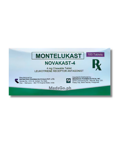 NOVAKAST-4 Montelukast 4mg - 1 Box x 100 Chewable Tabs, Dosage Strength: 4mg, Drug Packaging: Chewable Tablet 100's