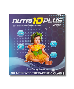 Image of NUTRI 10 PLUS CGF (CHLORELLA GROWTH FACTOR) / ZINC / TAURINE / LYSINE / VITAMINS ORAL DROPS 30ML PONKAN