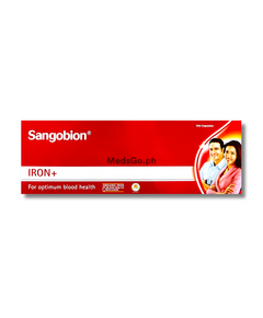 SANGOBION IRON PLUS / Multivitamins / Minerals Capsule 1's, Dosage Strength: Each capsule contains: Ascorbic Acid (Vit. C)-50 mg Folic Acid (Vitamin B9)-1 mg Cyanocobalamin (Vit. B12)-7.5 mcg Iron (equivalent to 250 mg Ferrous Gluconate) -30 mg Manganese Sulfate-200 mcg Copper Sulfate-200 mcg, Drug Packaging: Capsule 1's