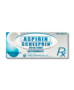 SCHEEPRIN Aspirin 80mg Tablet 1's, Dosage Strength: 80 mg, Drug Packaging: Tablet 1's