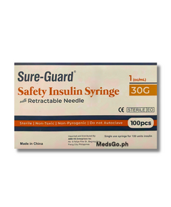 Image of SURE-GUARD SAFETY INSULIN SYRINGE WITH RETRACTABLE NEEDLE 1ML 1'S