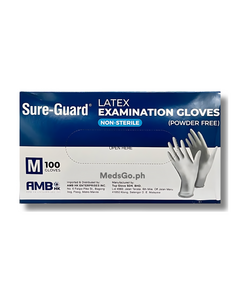 Image of SURE-GUARD DISPOSABLE LATEX EXAMINATION GLOVES NON-STERILE M 1'S