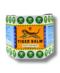 Image of TIGER BALM WHITE MINT OIL / CAJUPUT OIL / CAMPHOR / MENTHOL 640MG / 520MG / 440MG / 320MG PER 4G OINTMENT 19G