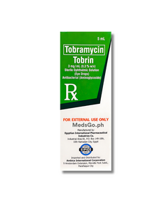 TOBRIN Tobramycin 3mg / ml (0.3% w/v) Sterile Ophthalmic Solution (Eye Drops) 5ml