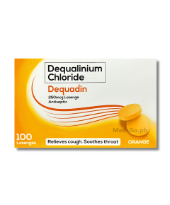 Image of DEQUADIN ORANGE 250MCG - 1 BLISTER X 4 LOZENGES