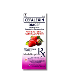 DIACEF Cefalexin Monohydrate 125mg / 5mL Powder for Suspension 60mL Strawberry