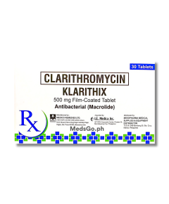 KLARITHIX Clarithromycin 500mg Film-Coated Tablet 1's, Dosage Strength: 500 mg, Drug Packaging: Film-Coated Tablet 1's