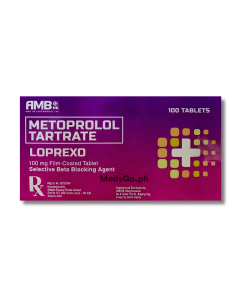 LOPREXO Metoprolol Tartrate 100mg Film-Coated Tablet 1's