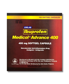 MEDICOL ADVANCE 400 Ibuprofen 400mg Softgel Capsule 1's, Dosage Strength: 400 mg, Drug Packaging: SoftGel Capsule 1's