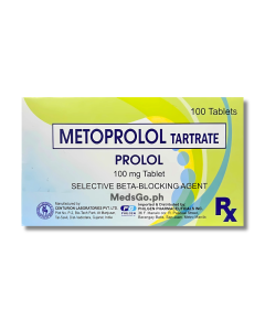 PROLOL Metoprolol Tartrate 100mg Tablet 1's, Dosage Strength: 100 mg, Drug Packaging: Tablet 1's