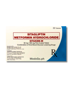 SITAKEM-M Sitagliptin / Metformin 50mg / 500mg Film-Coated Tablet 1's