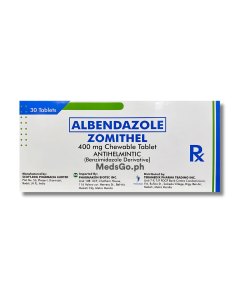 ZOMITHEL Albendazole 400mg Chewable Tablet 1's