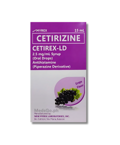 Image of CETIREX-LD CETIRIZINE 2.5MG / ML ORAL DROPS 15ML GRAPES