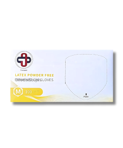 Image of CROSSPOINT LATEX POWDER FREE EXAMINATION GLOVES M 1 PAIR