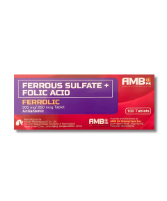 Image of FERROLIC FERROUS SULFATE / FOLIC ACID 300MG / 250MCG - 1 TABLET