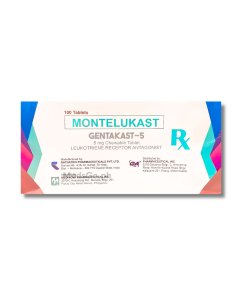 Image of GENTAKAST-5 MONTELUKAST 5MG -1 CHEWABLE TABLET