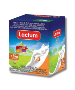 Image of LACTUM 1-3 YEARS OLD MILK PLAIN 1.5KG