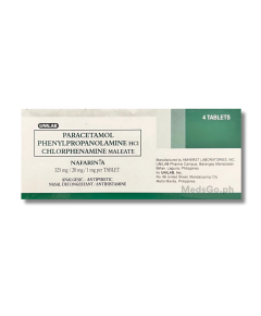 Image of NAFARIN-A PHENYLPROPANOLAMINE HYDROCHLORIDE / CHLORPHENIRAMINE MALEATE / PARACETAMOL 20MG / 1MG / 325MG TABLET 1'S
