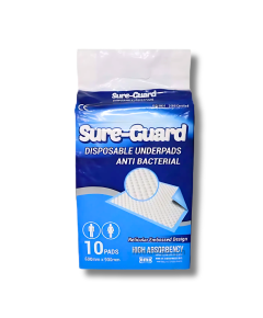 Image of SURE-GUARD DISPOSABLE UNDERPADS 10'S