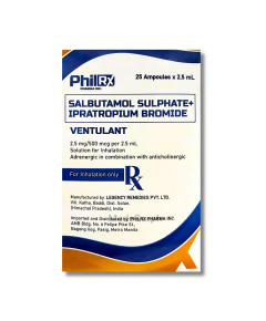 Image of VENTULANT SALBUTAMOL / IPRATROPIUM 2.5MG / 500MCG SOLUTION FOR INHALATION 2.5ML