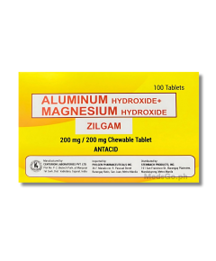Image of ZILGAM ALUMINUM / MAGNESIUM 200MG / 200MG - 1 CHEWABLE TABLET (ANTACID MEDICINE)