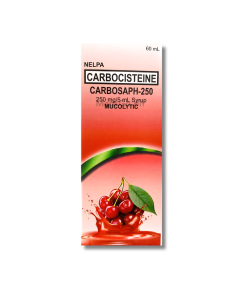 Image of CARBOSAPH-250 CARBOCISTEINE 250MG / 5ML SYRUP CHERRY 60ML
