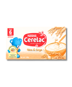 Image of CERELAC INFANT CEREALS RICE & SOYA 6 MONTHS TO 2 YEARS 120G