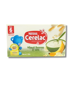 Image of CERELAC INFANT CEREALS WHEAT BANANA & MILK 6 MONTHS TO 2 YEARS 120G