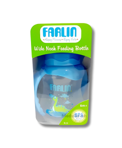 Image of FARLIN WIDE NECK FEEDING BOTTLE 9OZ BLUE 1'S