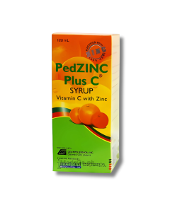 Image of PEDZINC PLUS C VIT. C / ZINC FOOD SUPPLEMENT SYRUP 120ML ORANGE