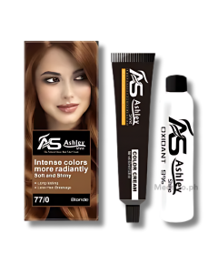 Image of ASHLEY SHINE BIO NATURAL GLOSSY HAIR COLOR CREAM BLONDE 77/0