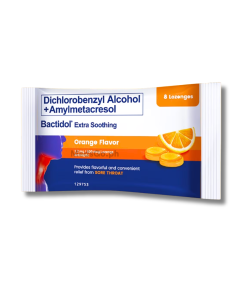 Image of BACTIDOL EXTRA SOOTHING DICHLOROBENZYL ALCOHOL / AMYLMETACRESOL 1.2MG / 600MCG LOZENGE 8'S ORANGE