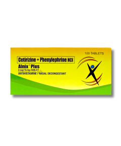 Image of ALNIX PLUS CETIRIZINE DIHYDROCHLORIDE / PHENYLEPHRINE HYDROCHLORIDE 5MG / 10MG FILM-COATED TABLET 1'S