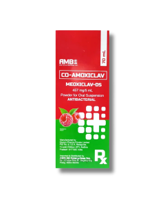 Image of MEOXICLAV-DS CO-AMOXICLAV 457MG / 5ML POWDER FOR ORAL SUSPENSION 70ML RASPBERRY