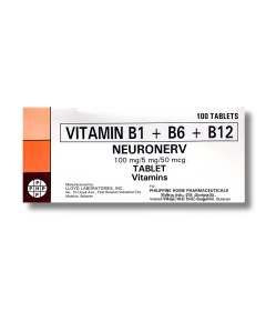 Image of NEURONERV VITAMIN B COMPLEX 100MG / 5MG / 50MCG TABLET 1'S