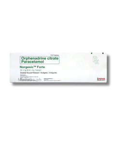 Image of NORGESIC FORTE 1 TABLET - ORPHENADRINE CITRATE / PARACETAMOL 50MG / 650MG