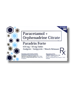 Image of PARADRIN FORTE PARACETAMOL / ORPHENADRINE CITRATE 650MG / 50MG - 1 TABLET