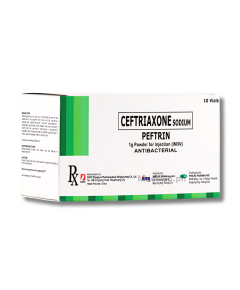 Image of PEFTRIN CEFTRIAXONE 1G POWDER FOR INJECTION 10ML